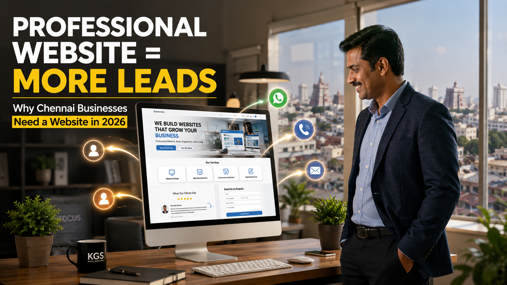 Professional website for business helping Chennai companies generate more leads through website development and online enquiries
