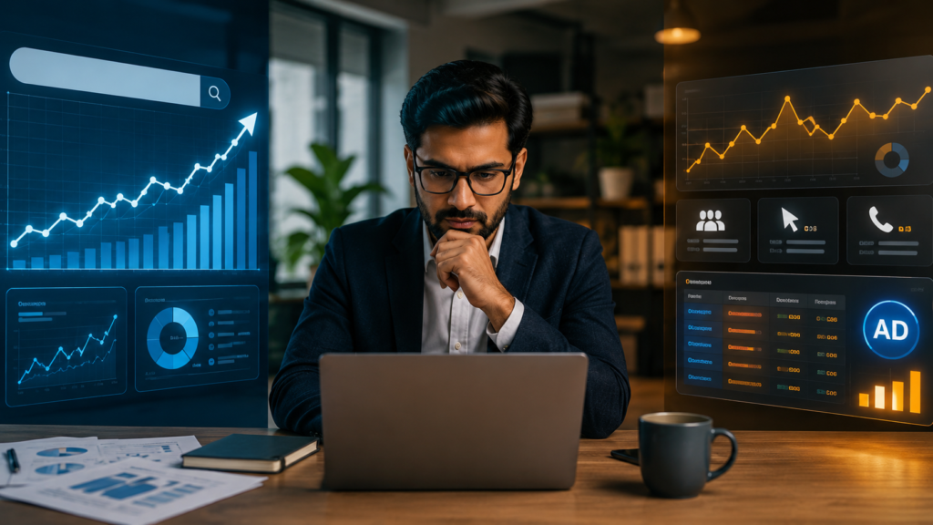 SEO vs Google Ads comparison for business growth and lead generation